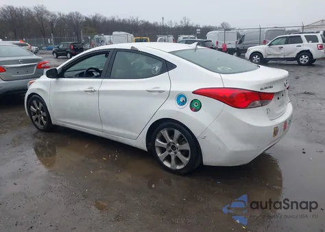 2012 Hyundai Elantra Limited from USA, damaged, VIN 5NPDH4AE5CH111176